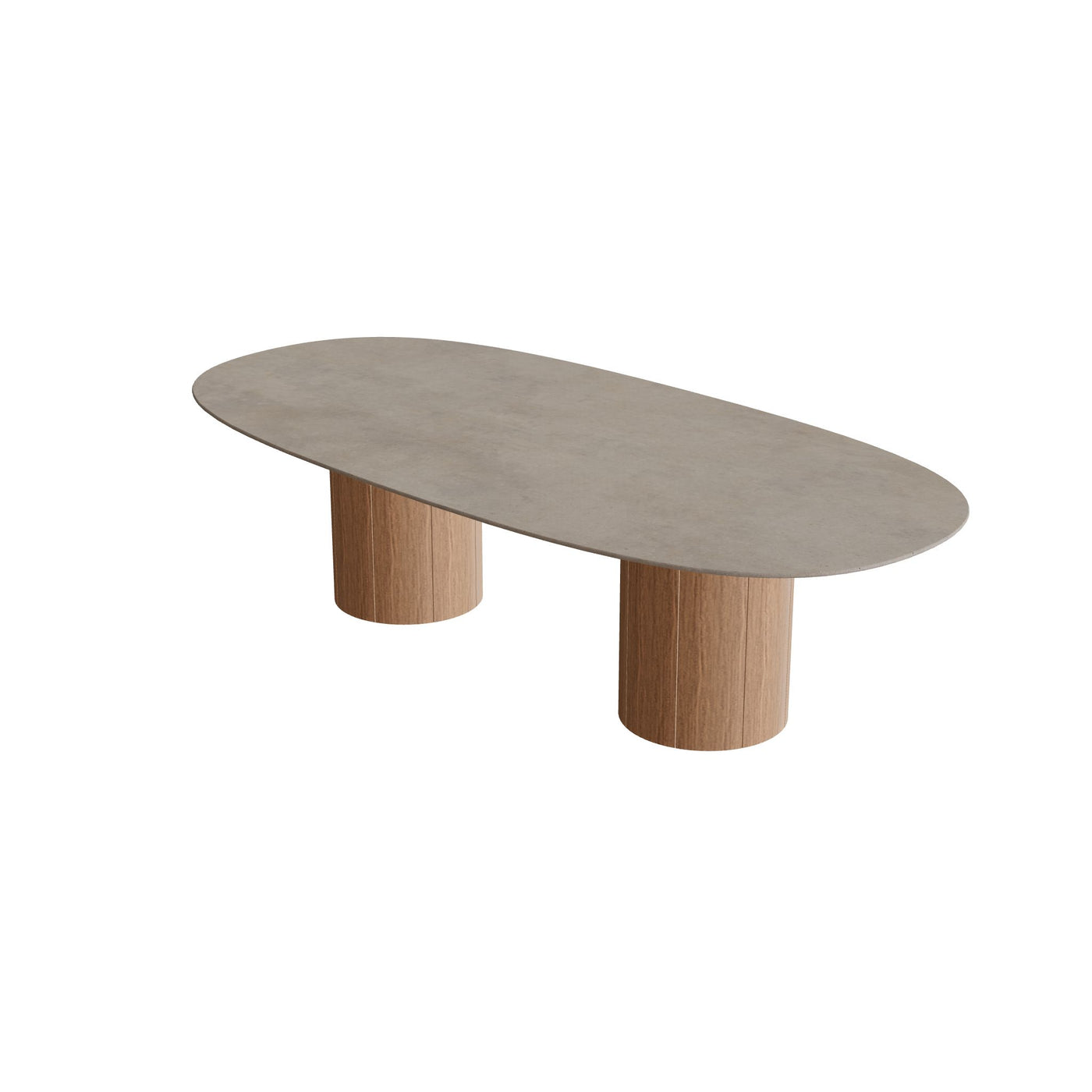 Regaliz Tafel Low Dining 250x120cm Super Ellipse Ronde Voet