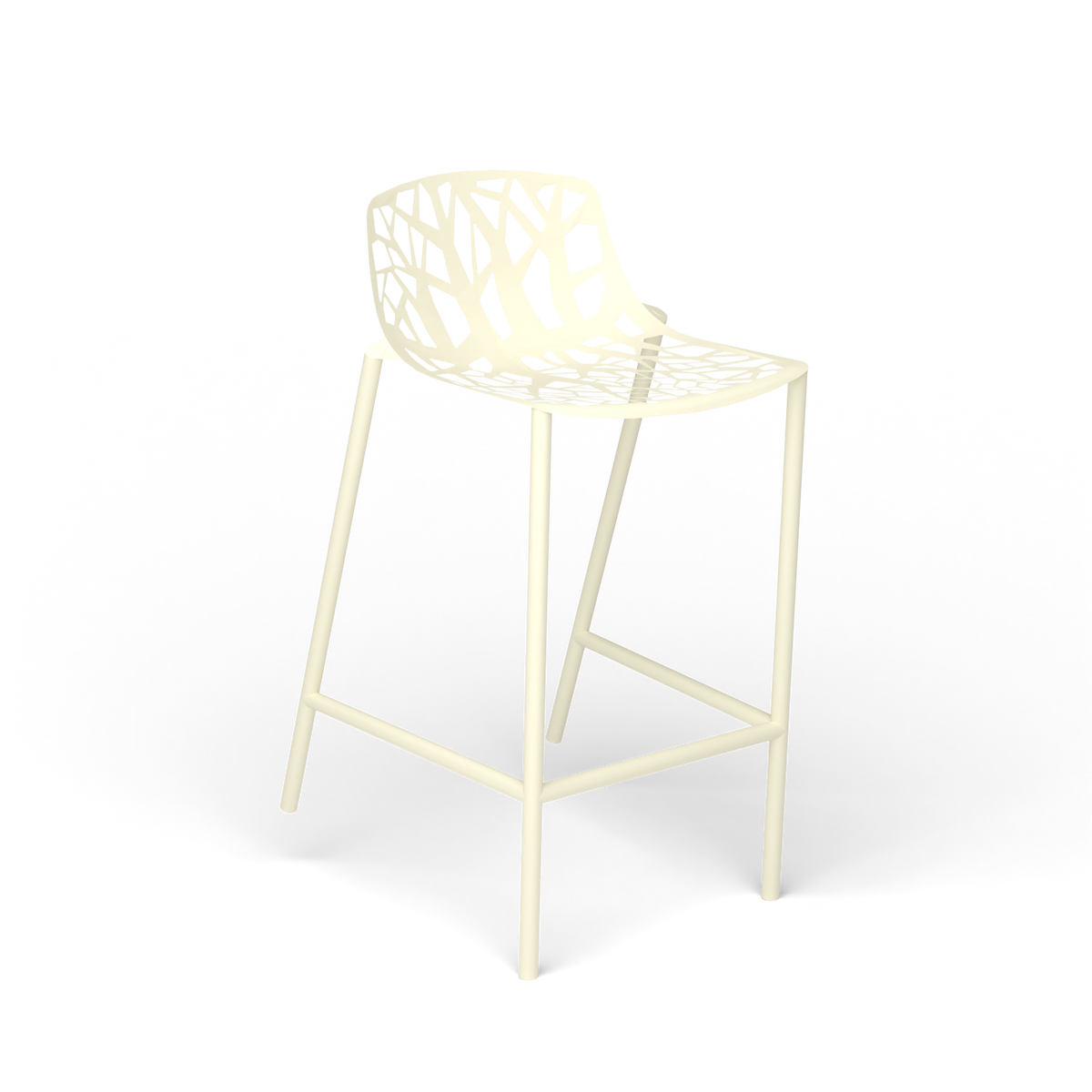 Forest Kruk, 48 × 52 × h 65/84 cm, Butter White