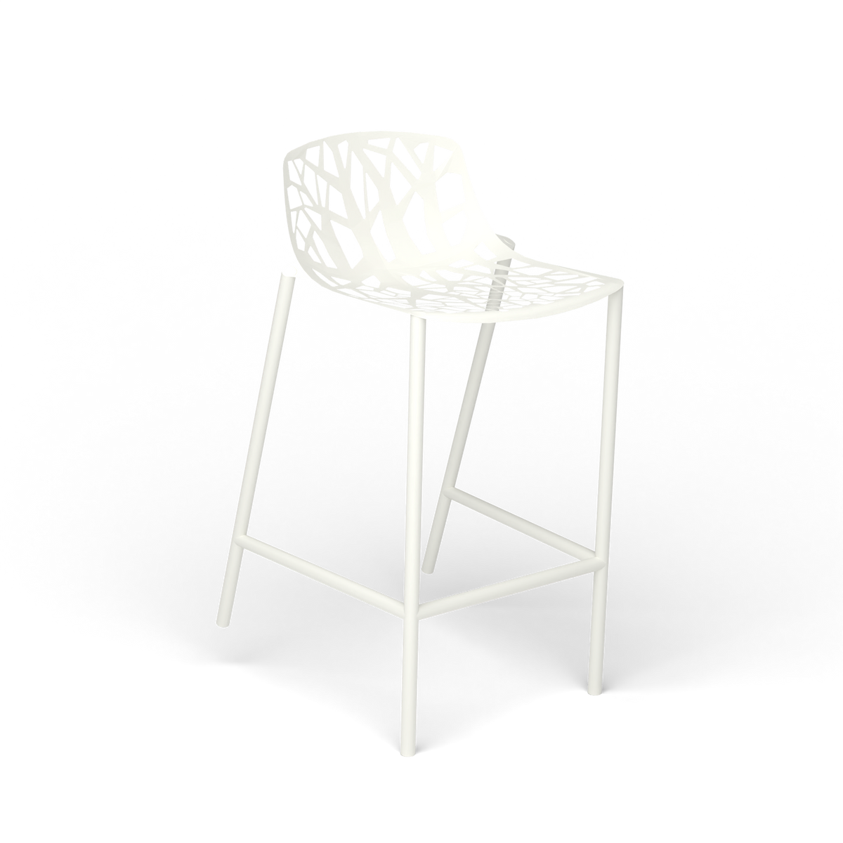 Forest Kruk, 48 × 52 × h 65/84 cm, White