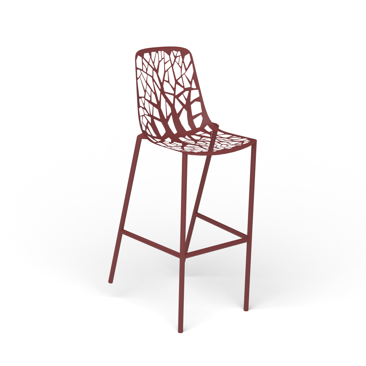 Forest Kruk met Hoge Rug, 48 × 56 × h 78/117 cm, Autumn Red