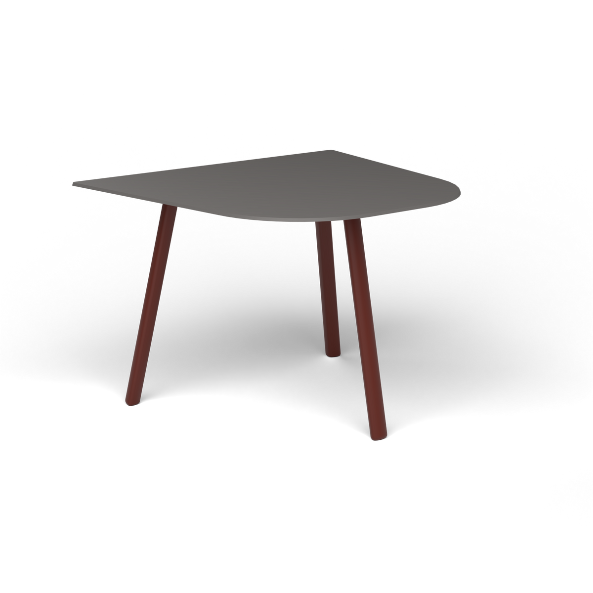 Mosaiko Bijzettafel, 50 × 56 × h 38 cm, Chestnut Brown, Aluminium speckled Anthracite