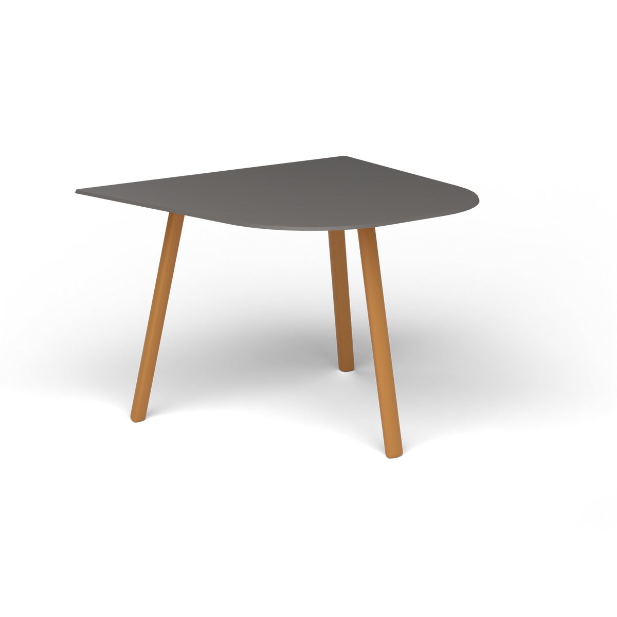 Mosaiko Bijzettafel, 50 × 56 × h 38 cm, Mustard Yellow, Aluminium speckled Anthracite