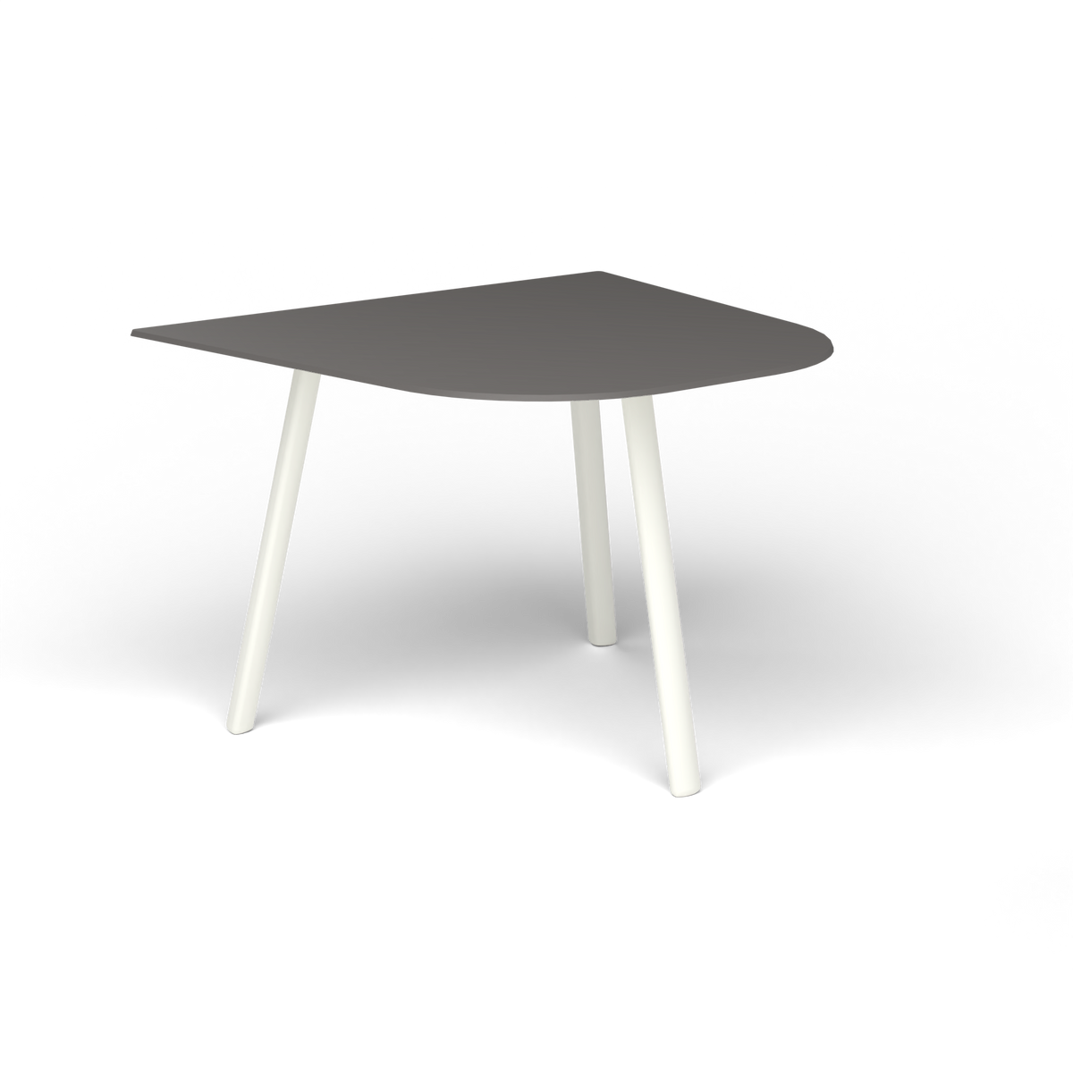 Mosaiko Bijzettafel, 50 × 56 × h 38 cm, White, Aluminium speckled Anthracite