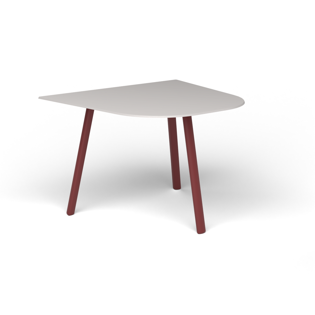 Mosaiko Bijzettafel, 50 × 56 × h 38 cm, Autumn Red, Aluminium speckled Grey