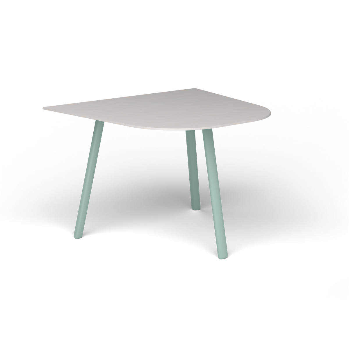 Mosaiko Bijzettafel, 50 × 56 × h 38 cm, Light Blue, Aluminium speckled Grey