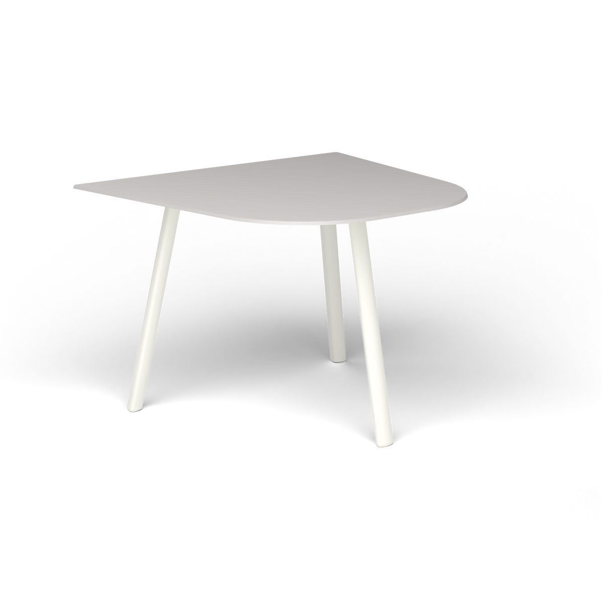 Mosaiko Bijzettafel, 50 × 56 × h 38 cm, White, Aluminium speckled Grey