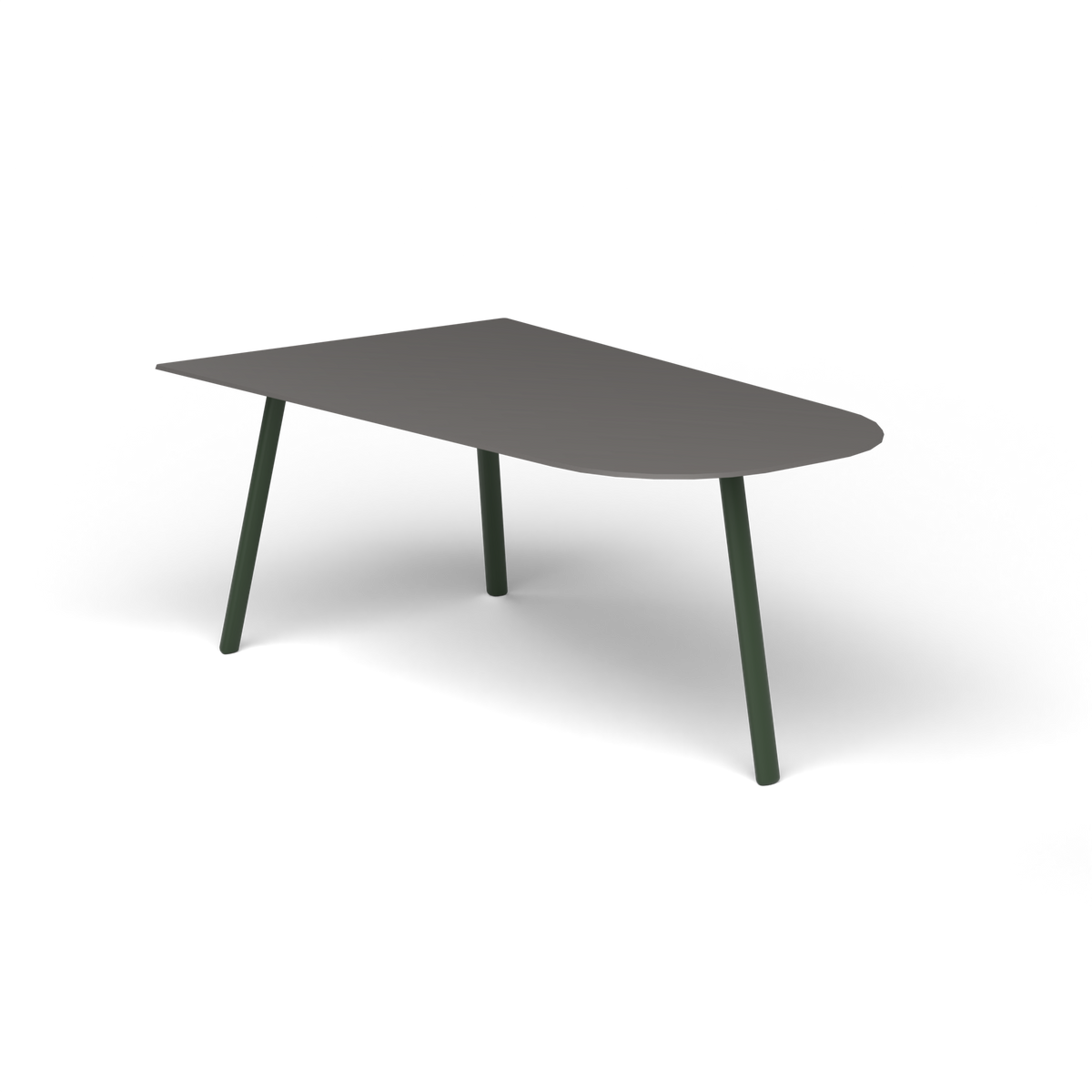 Mosaiko Salontafel, 90 × 56 × h 38 cm, Bottle Green, Aluminium speckled Anthracite