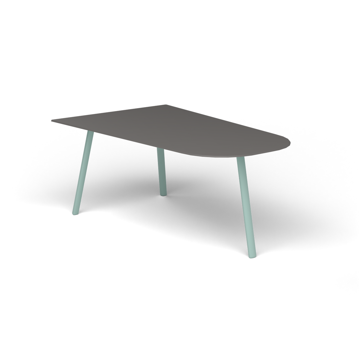 Mosaiko Salontafel, 90 × 56 × h 38 cm, Light Blue, Aluminium speckled Anthracite