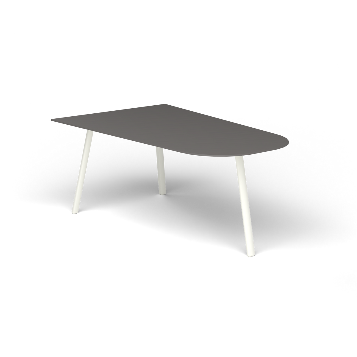 Mosaiko Salontafel, 90 × 56 × h 38 cm, White, Aluminium speckled Anthracite
