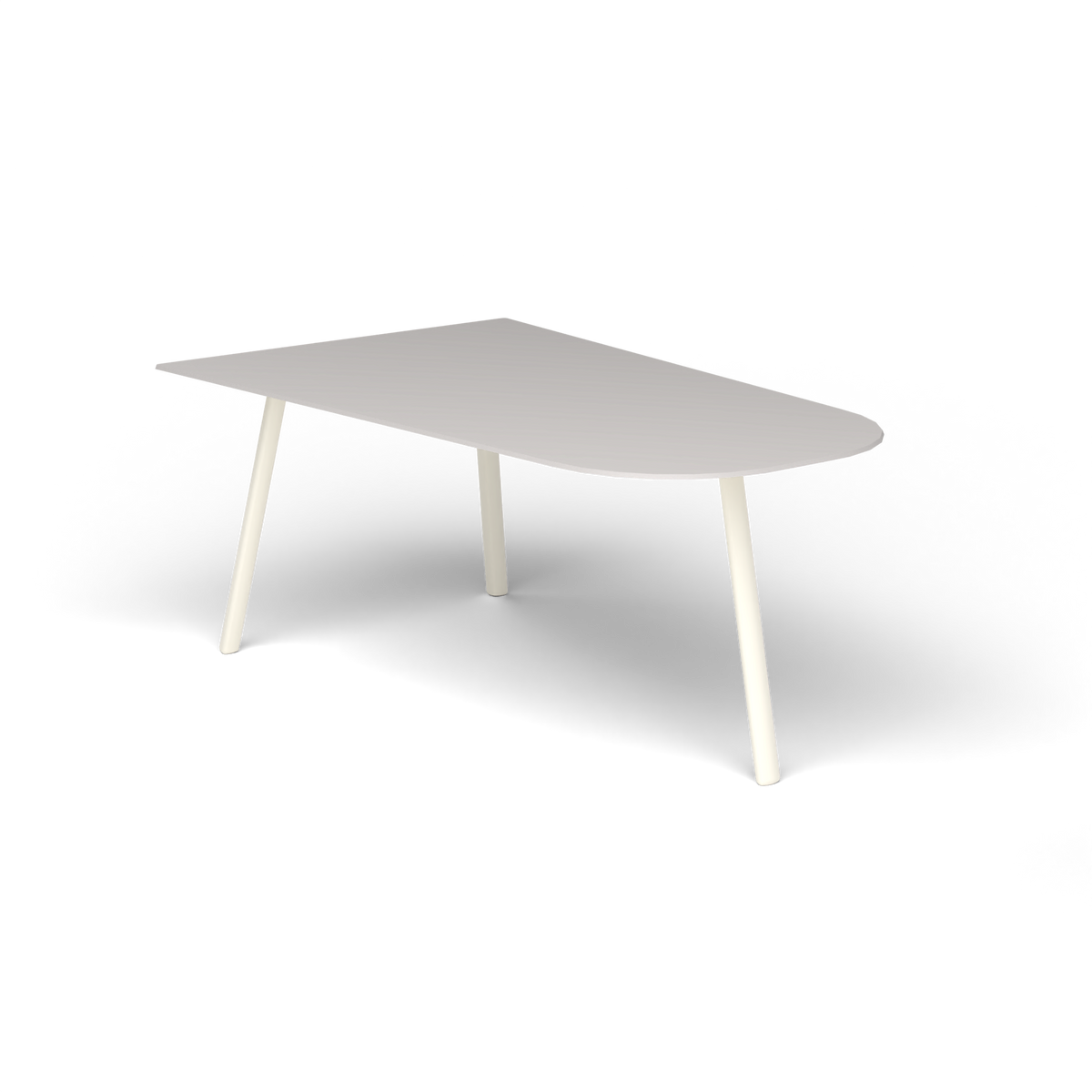 Mosaiko Salontafel, 90 × 56 × h 38 cm, Antique White, Aluminium speckled Grey