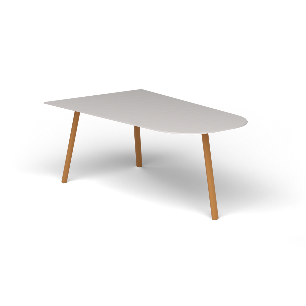 Mosaiko Salontafel, 90 × 56 × h 38 cm, Mustard Yellow, Aluminium speckled Grey