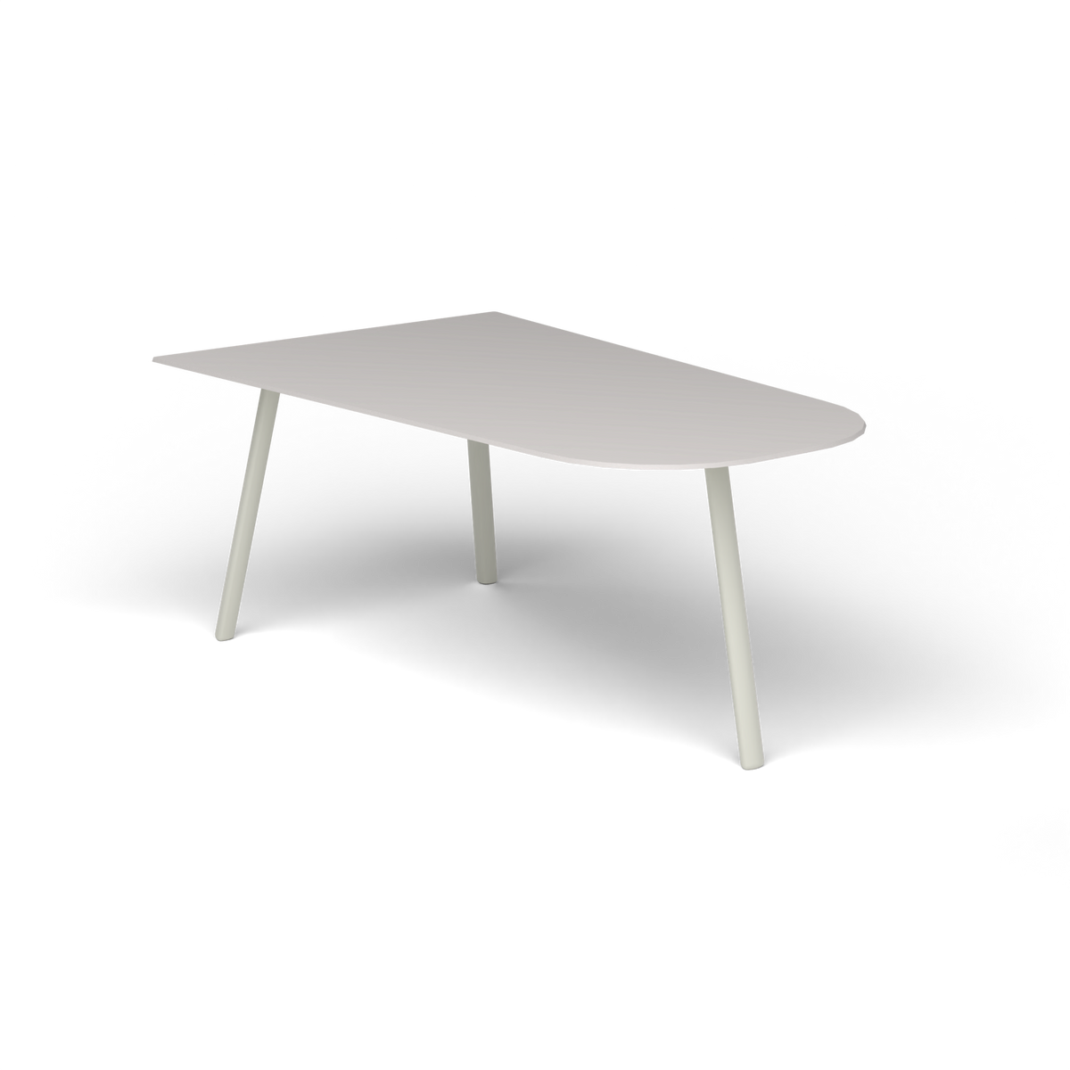 Mosaiko Salontafel, 90 × 56 × h 38 cm, Powder Grey, Aluminium speckled Grey