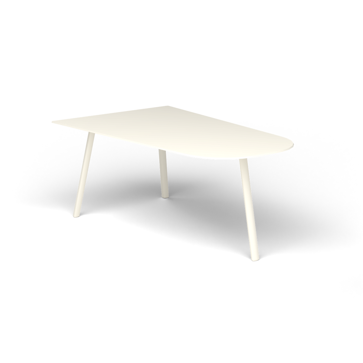 Mosaiko Salontafel, 90 × 56 × h 38 cm, Antique White, Gelakt aluminium (volgt onderstelkleur)