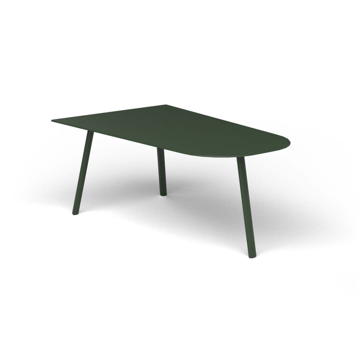 Mosaiko Salontafel, 90 × 56 × h 38 cm, Bottle Green, Gelakt aluminium (volgt onderstelkleur)