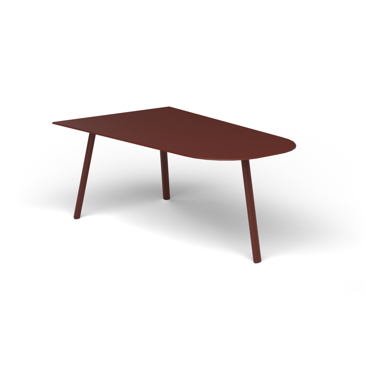 Mosaiko Salontafel, 90 × 56 × h 38 cm, Chestnut Brown, Gelakt aluminium (volgt onderstelkleur)