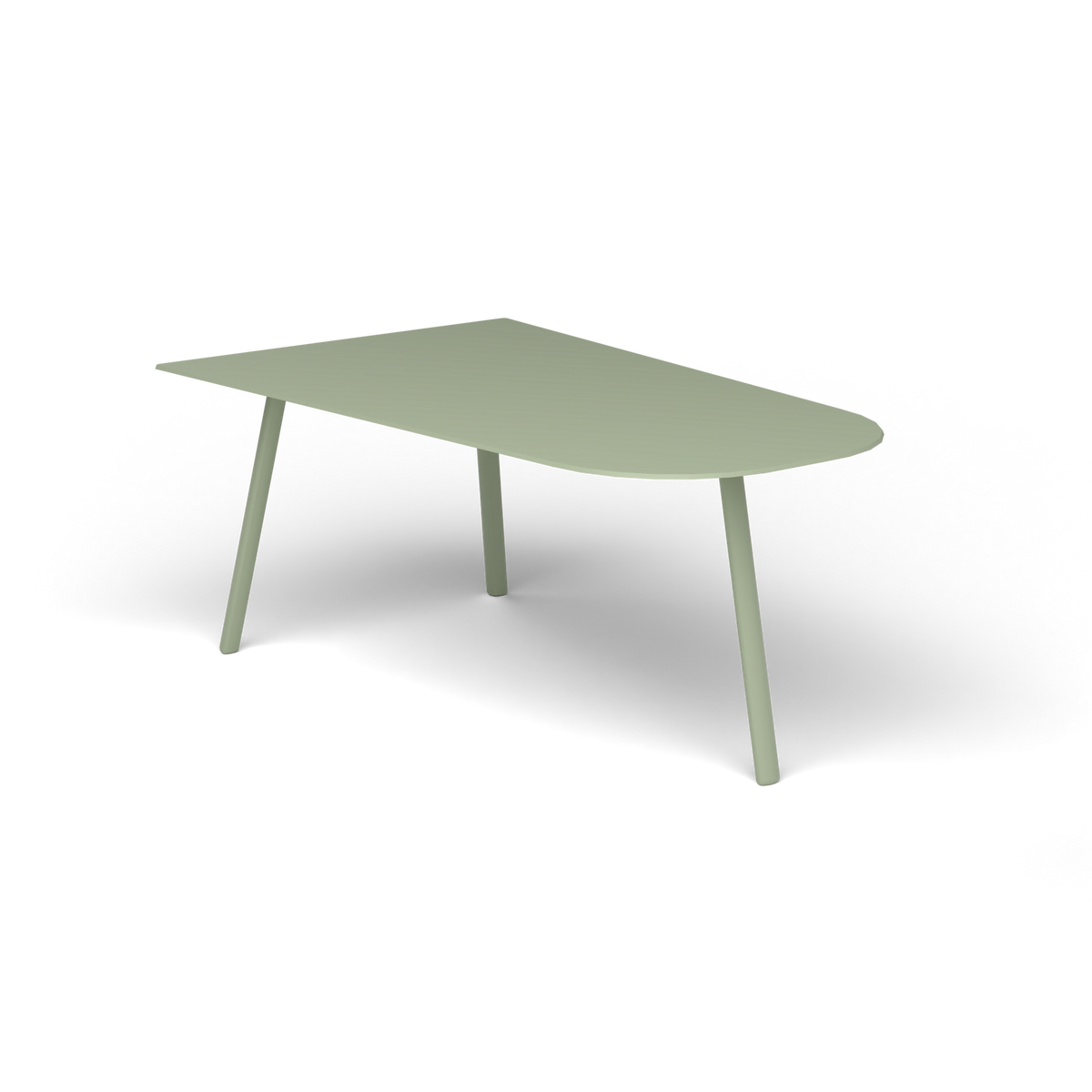 Mosaiko Salontafel, 90 × 56 × h 38 cm, Green Tea, Gelakt aluminium (volgt onderstelkleur)