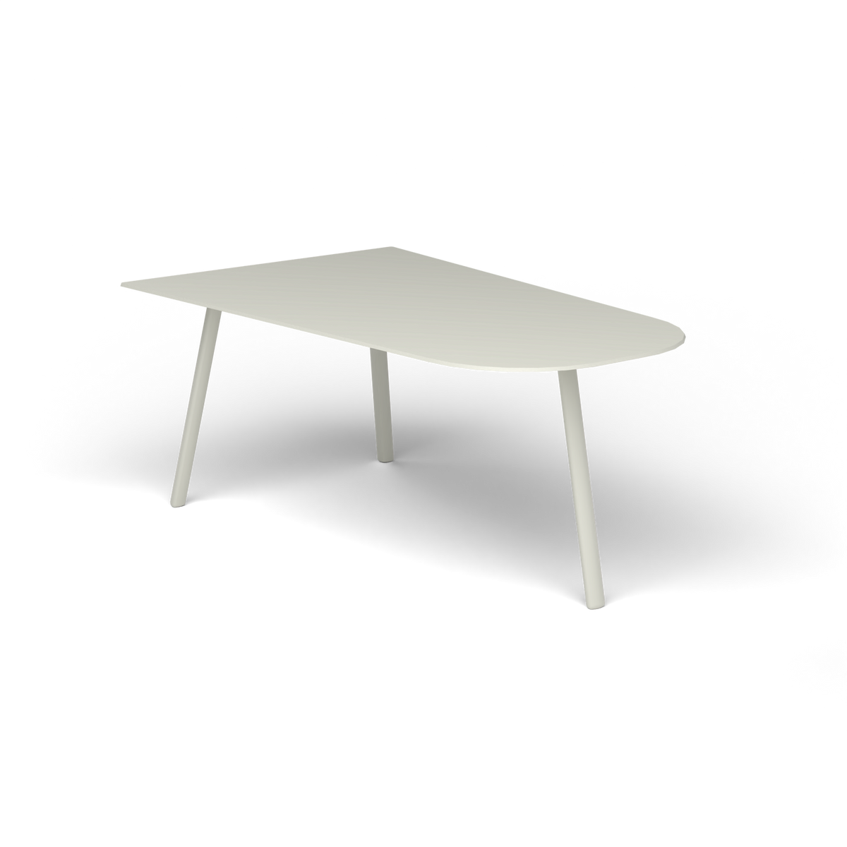 Mosaiko Salontafel, 90 × 56 × h 38 cm, Powder Grey, Gelakt aluminium (volgt onderstelkleur)