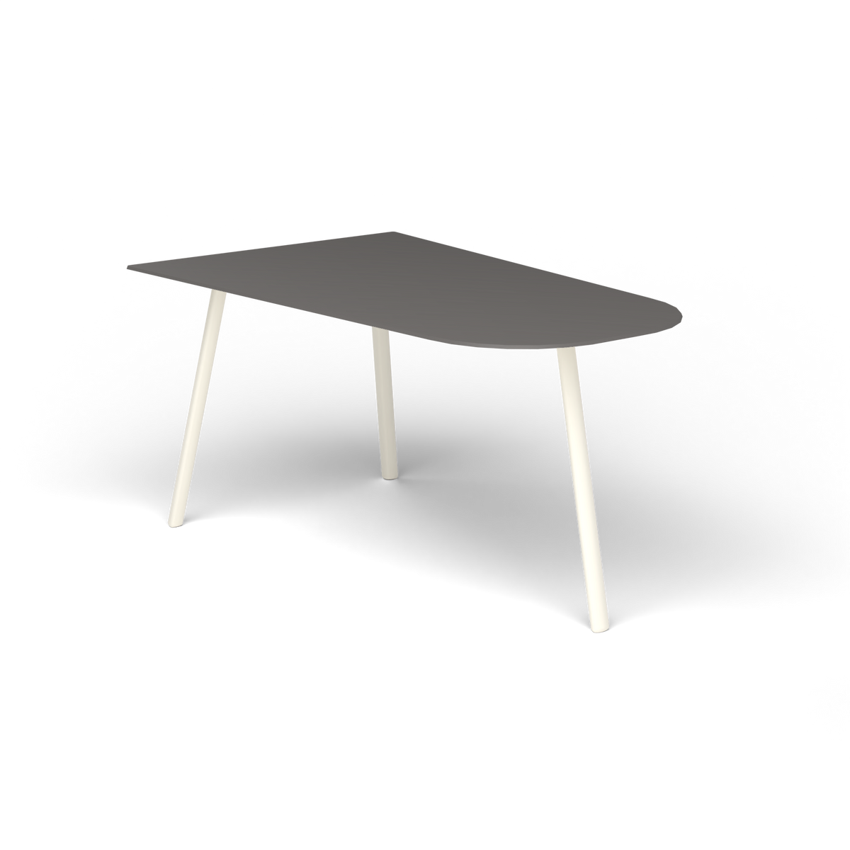 Mosaiko Salontafel, 90 × 56 × h 45 cm, Antique White, Aluminium speckled Anthracite