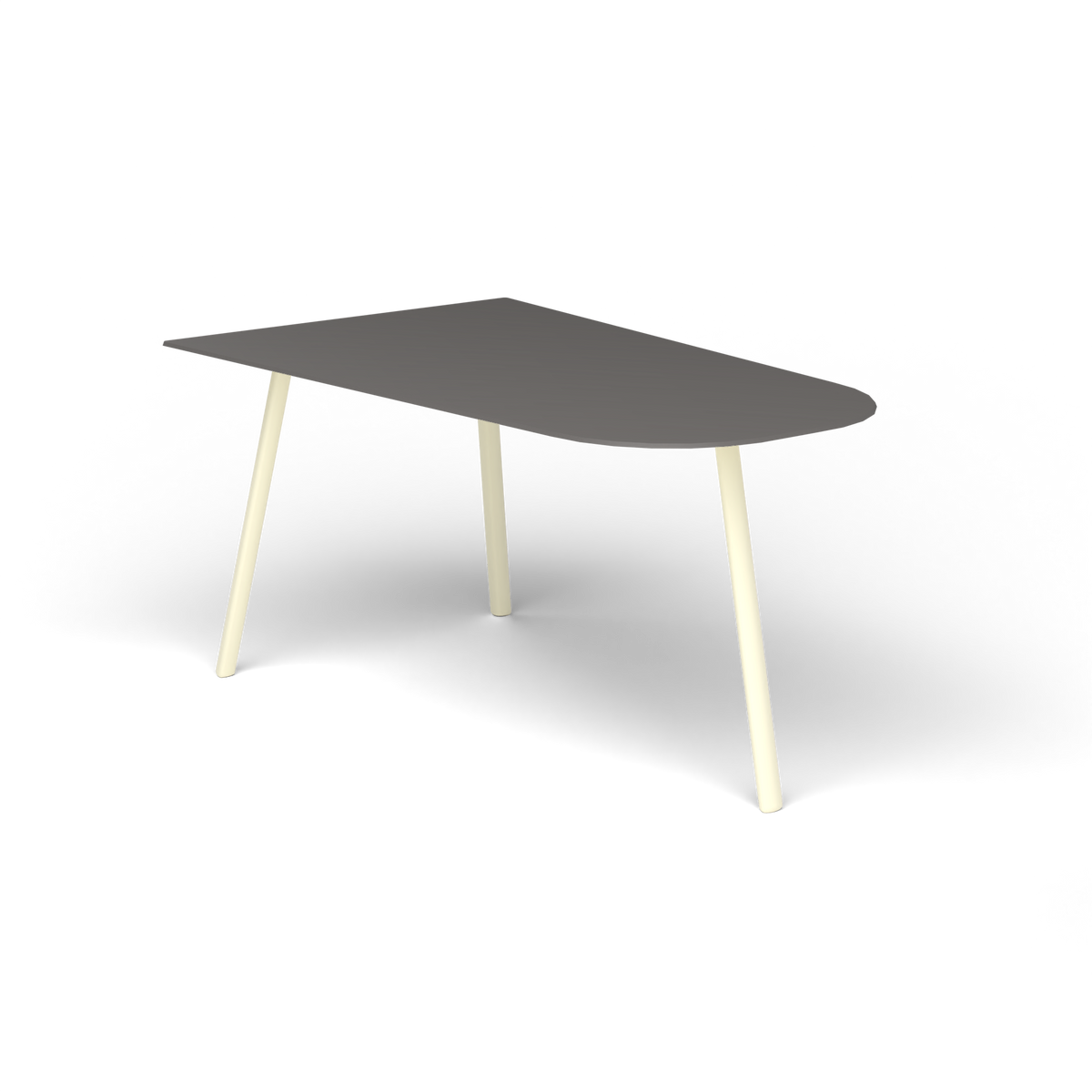 Mosaiko Salontafel, 90 × 56 × h 45 cm, Butter White, Aluminium speckled Anthracite