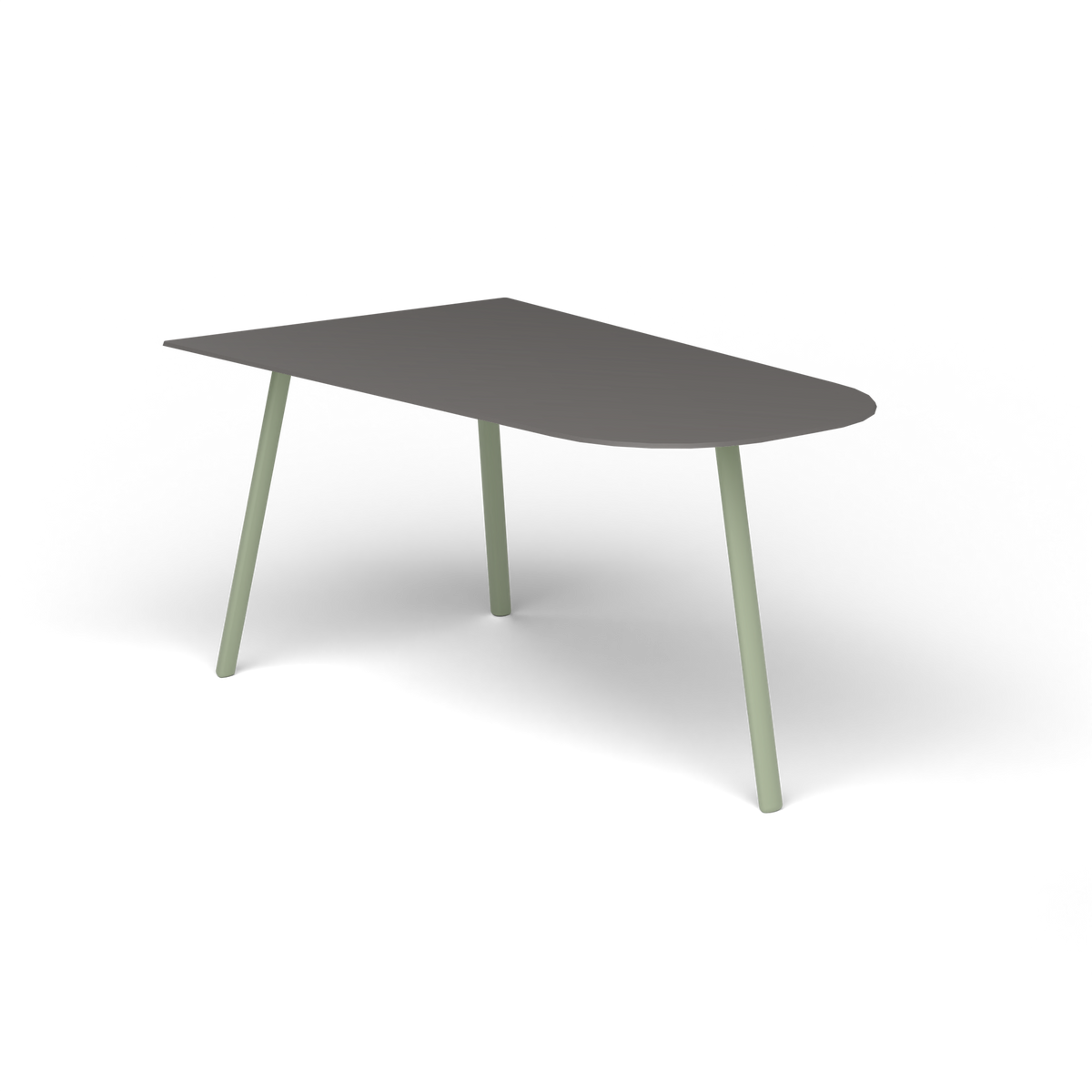 Mosaiko Salontafel, 90 × 56 × h 45 cm, Green Tea, Aluminium speckled Anthracite