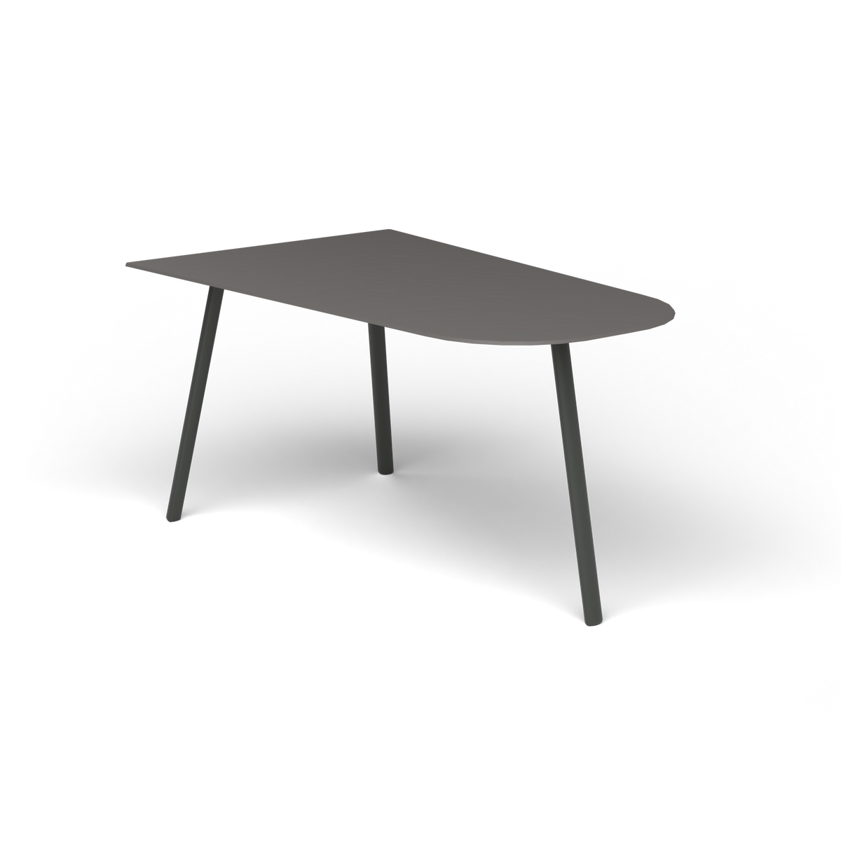 Mosaiko Salontafel, 90 × 56 × h 45 cm, Metallic Grey, Aluminium speckled Anthracite