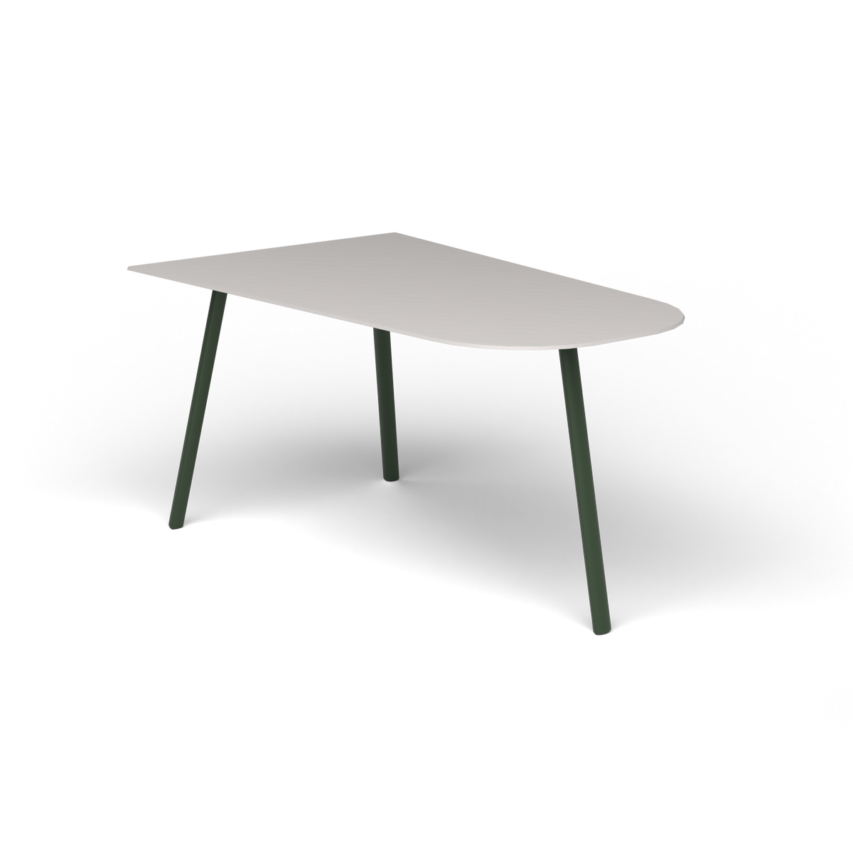 Mosaiko Salontafel, 90 × 56 × h 45 cm, Bottle Green, Aluminium speckled Grey