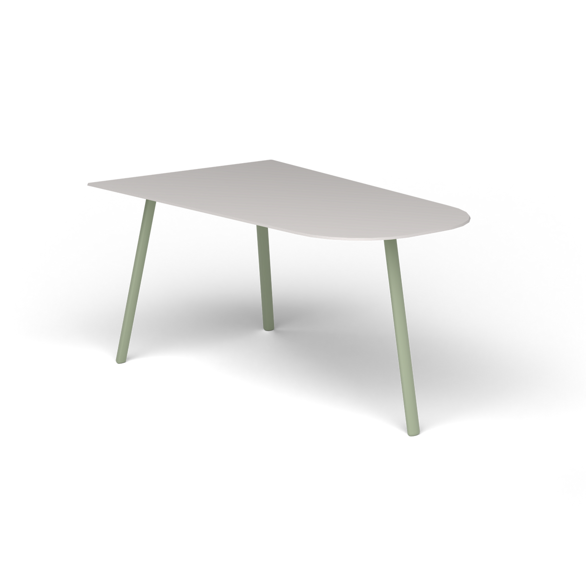 Mosaiko Salontafel, 90 × 56 × h 45 cm, Green Tea, Aluminium speckled Grey