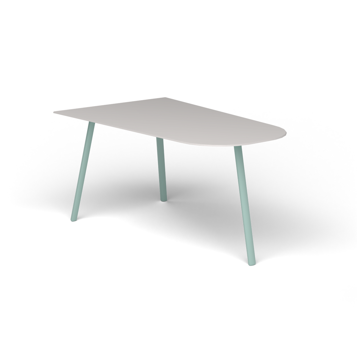 Mosaiko Salontafel, 90 × 56 × h 45 cm, Light Blue, Aluminium speckled Grey