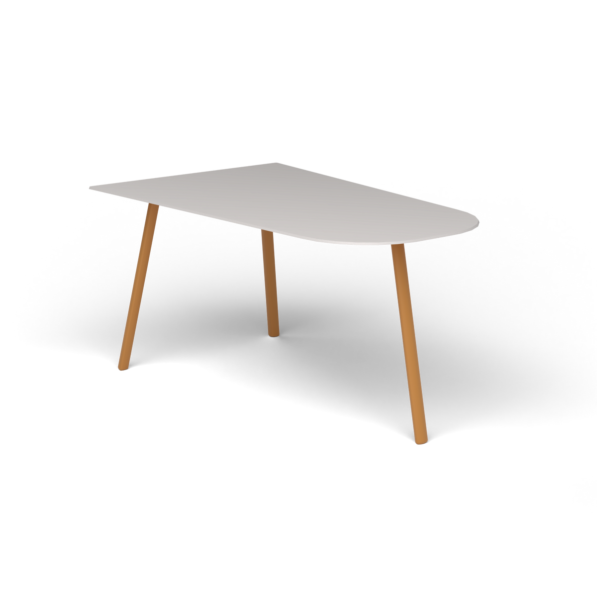 Mosaiko Salontafel, 90 × 56 × h 45 cm, Mustard Yellow, Aluminium speckled Grey