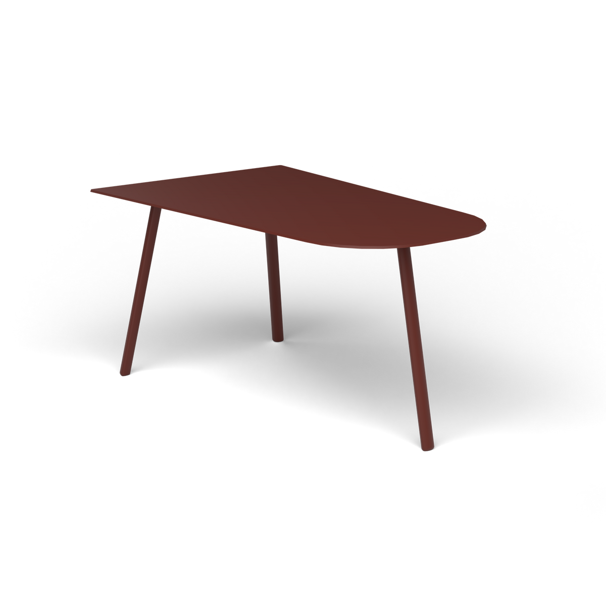 Mosaiko Salontafel, 90 × 56 × h 45 cm, Chestnut Brown, Gelakt aluminium (volgt onderstelkleur)