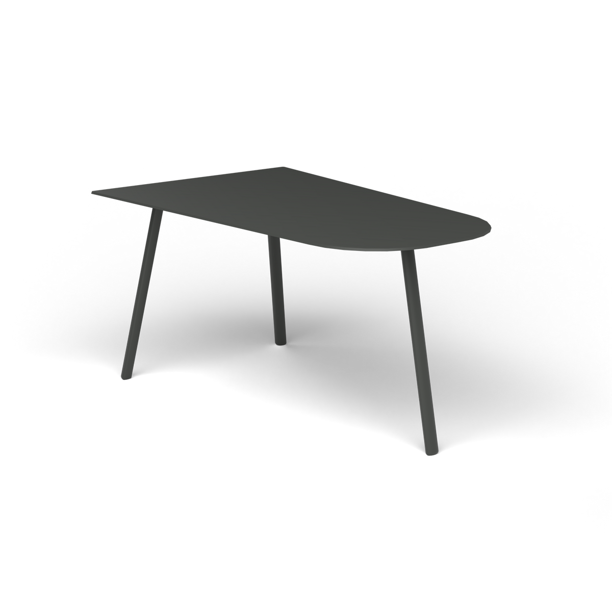 Mosaiko Salontafel, 90 × 56 × h 45 cm, Metallic Grey, Gelakt aluminium (volgt onderstelkleur)