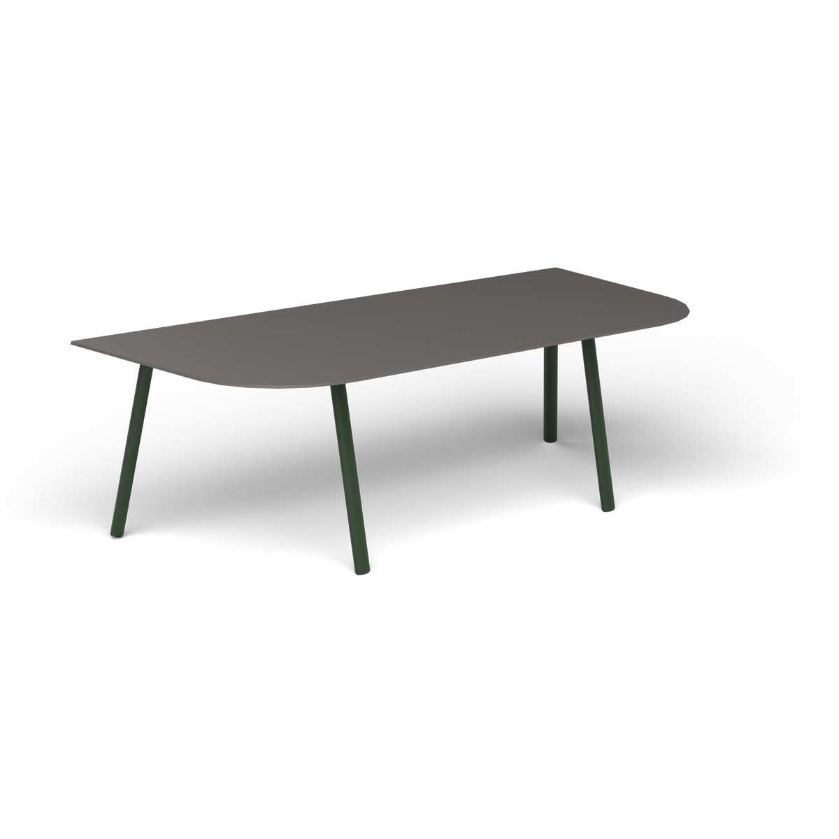 Mosaiko Salontafel, 120 × 56 × h 38 cm, Bottle Green, Aluminium speckled Anthracite