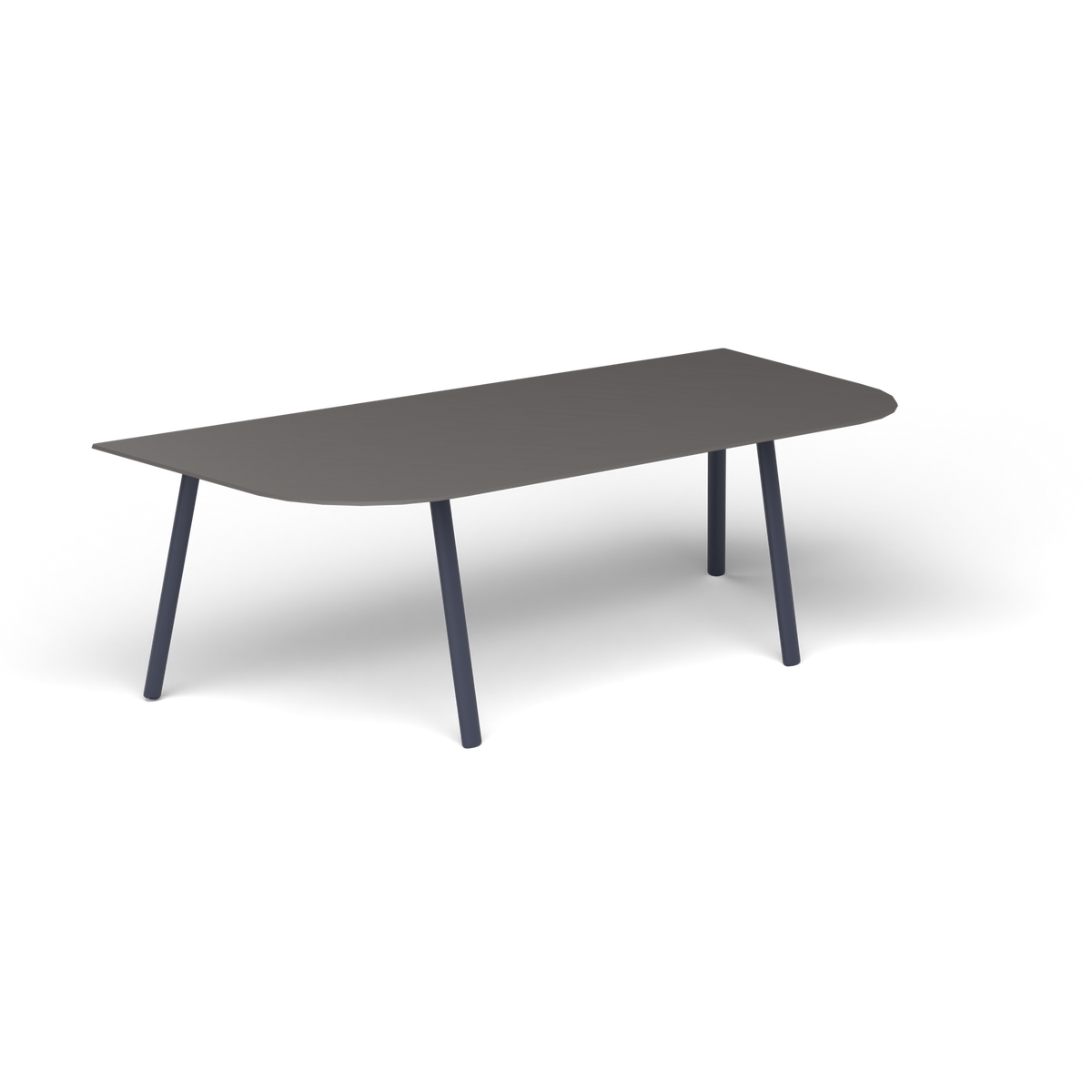 Mosaiko Salontafel, 120 × 56 × h 38 cm, Grey Blue, Aluminium speckled Anthracite