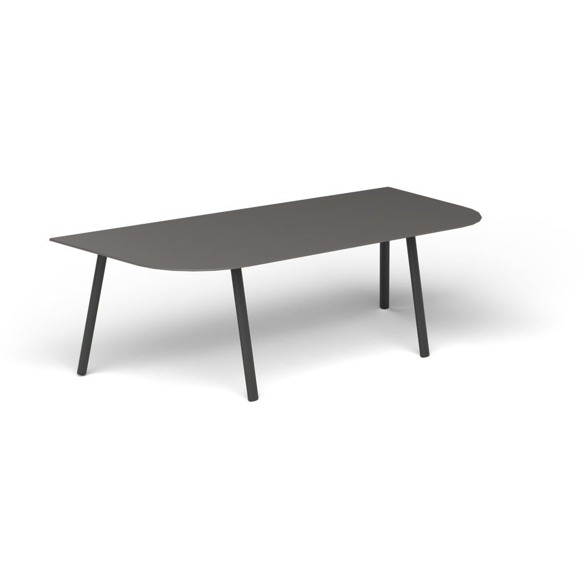 Mosaiko Salontafel, 120 × 56 × h 38 cm, Metallic Grey, Aluminium speckled Anthracite