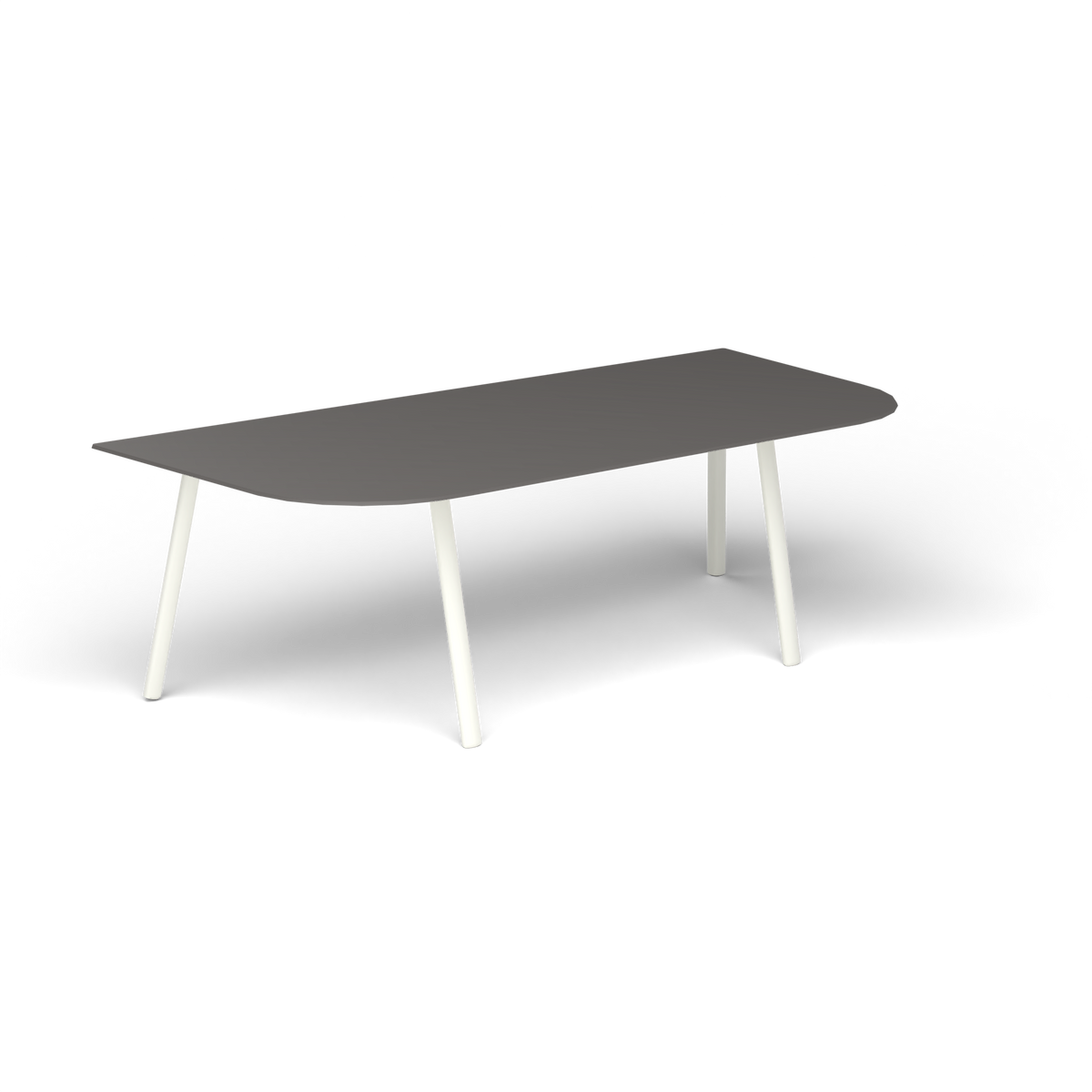 Mosaiko Salontafel, 120 × 56 × h 38 cm, White, Aluminium speckled Anthracite