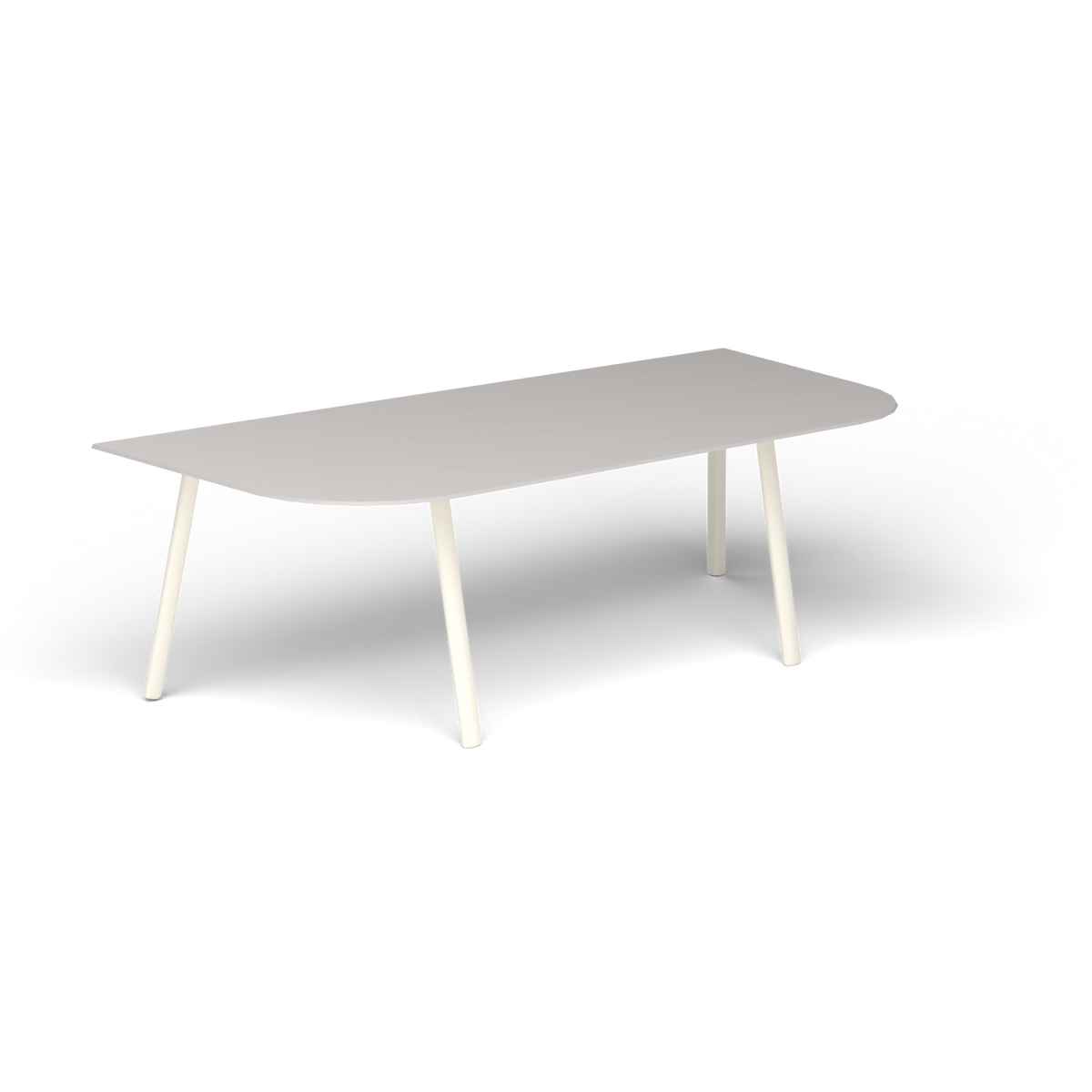 Mosaiko Salontafel, 120 × 56 × h 38 cm, Antique White, Aluminium speckled Grey
