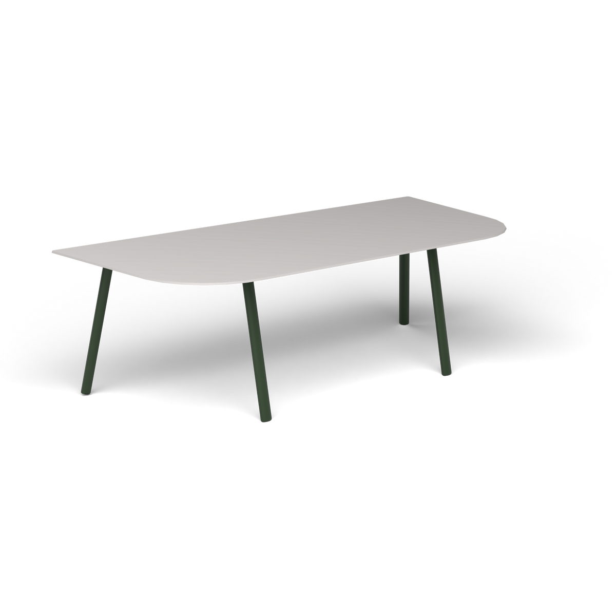 Mosaiko Salontafel, 120 × 56 × h 38 cm, Bottle Green, Aluminium speckled Grey