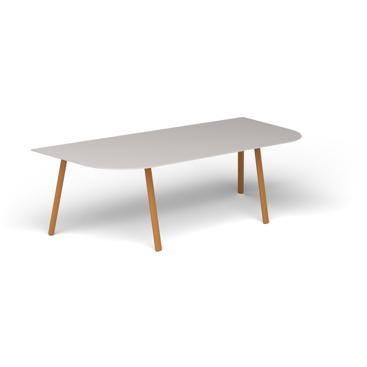 Mosaiko Salontafel, 120 × 56 × h 38 cm, Mustard Yellow, Aluminium speckled Grey