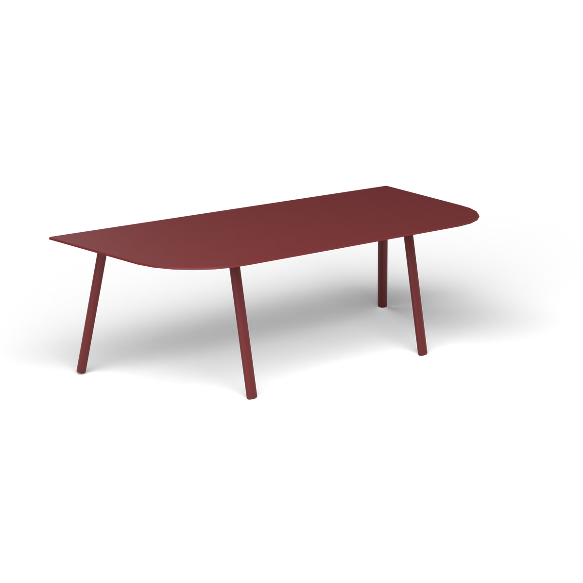 Mosaiko Salontafel, 120 × 56 × h 38 cm, Autumn Red, Gelakt aluminium (volgt onderstelkleur)