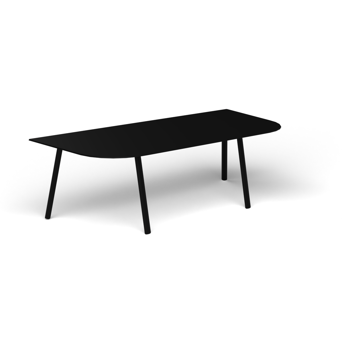 Mosaiko Salontafel, 120 × 56 × h 38 cm, Black, Gelakt aluminium (volgt onderstelkleur)