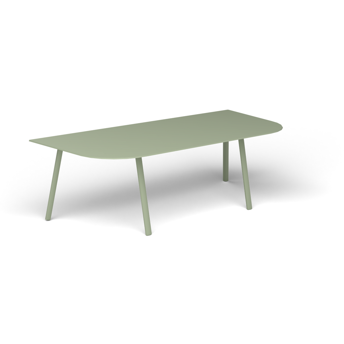 Mosaiko Salontafel, 120 × 56 × h 38 cm, Green Tea, Gelakt aluminium (volgt onderstelkleur)