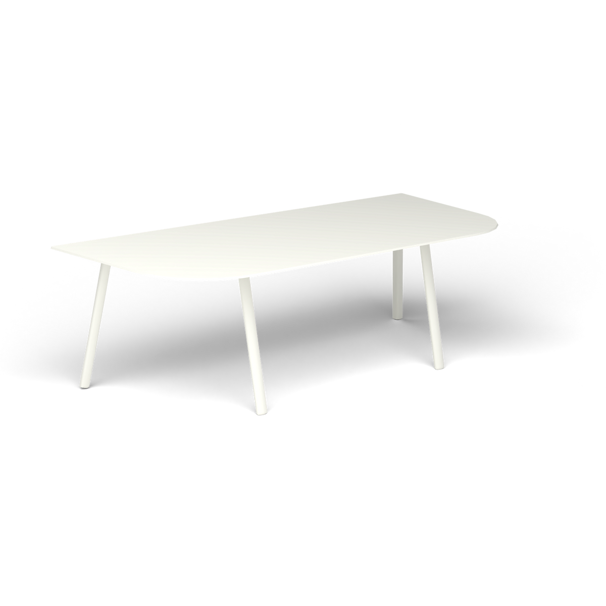 Mosaiko Salontafel, 120 × 56 × h 38 cm, White, Gelakt aluminium (volgt onderstelkleur)