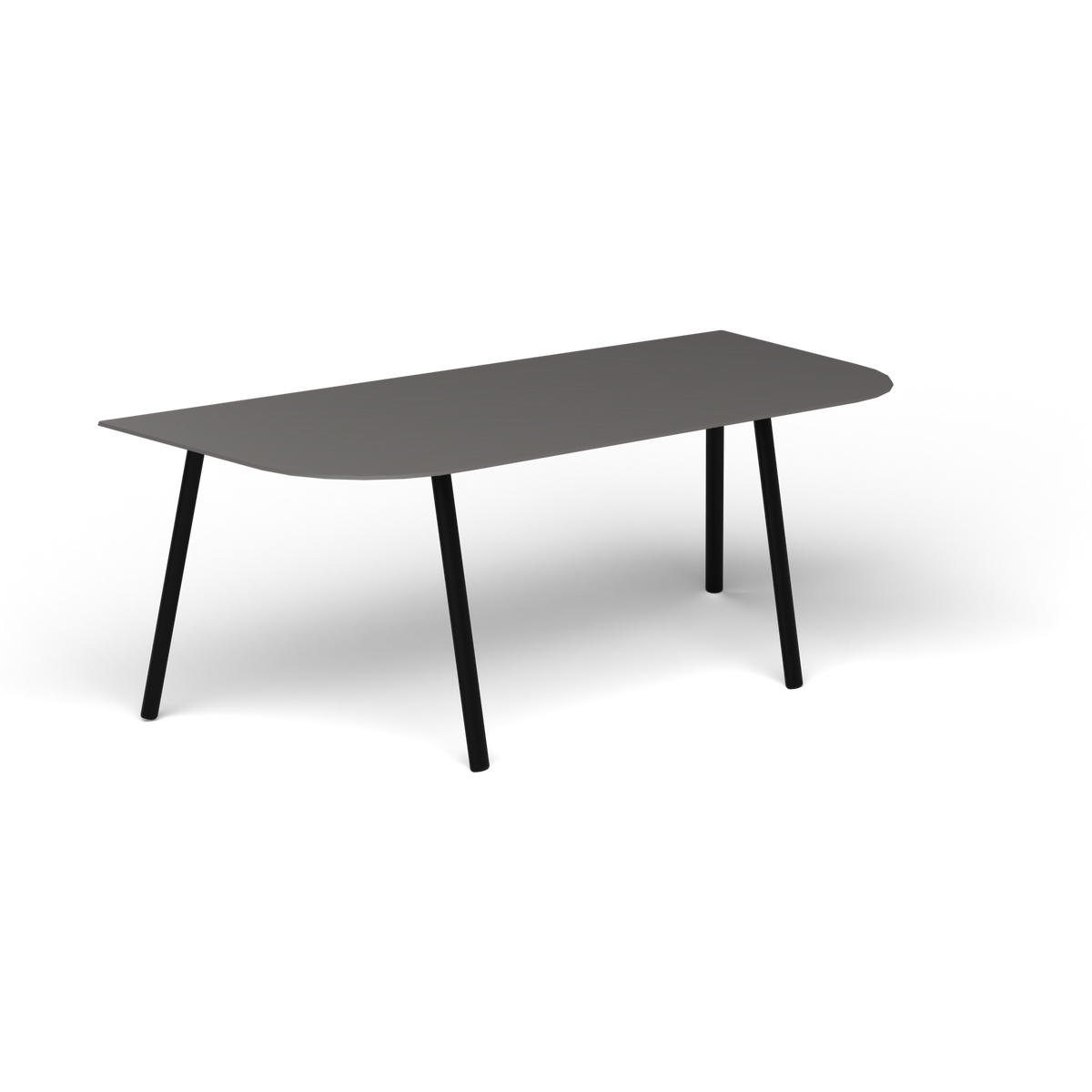 Mosaiko Salontafel, 120 × 56 × h 45 cm, Black, Aluminium speckled Anthracite