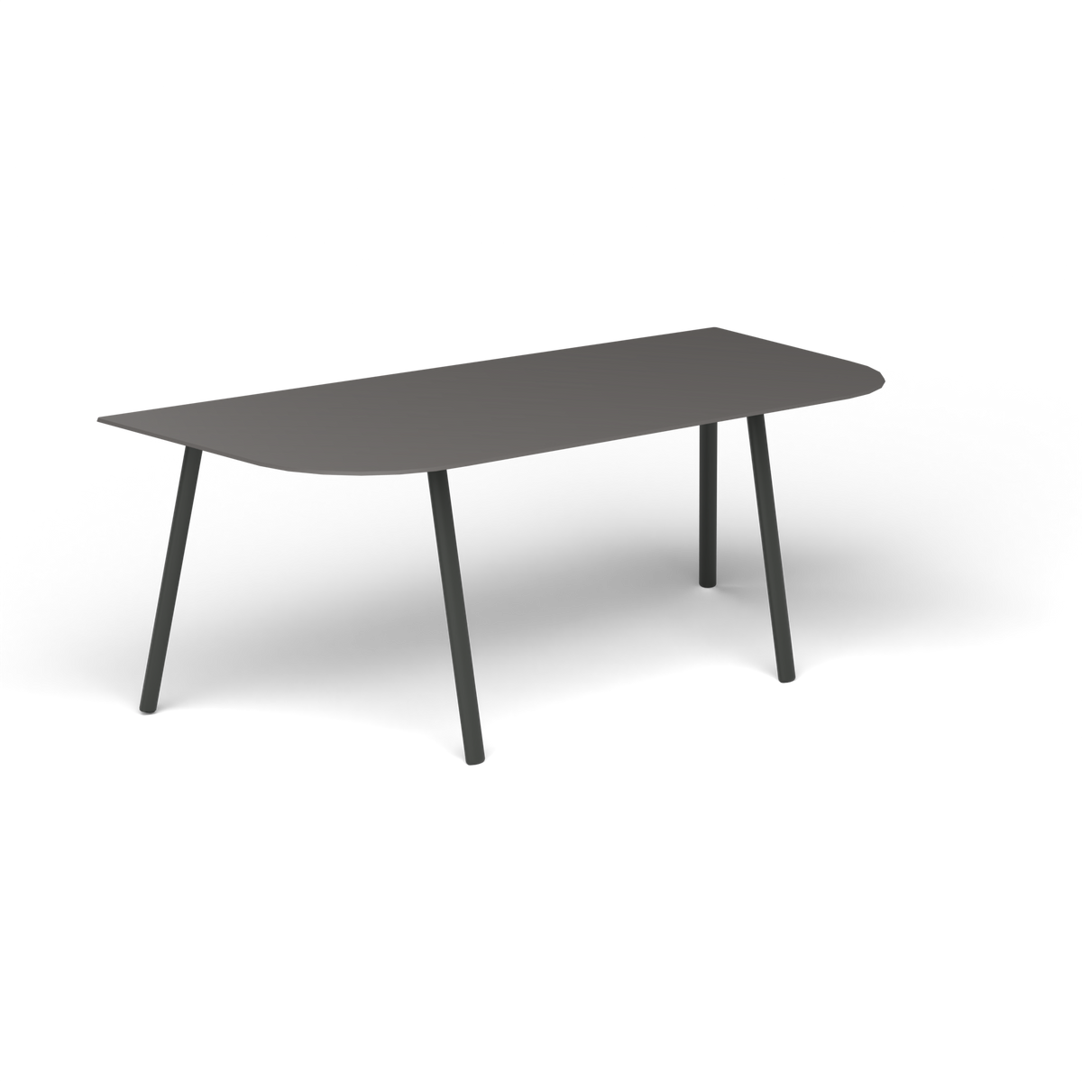 Mosaiko Salontafel, 120 × 56 × h 45 cm, Metallic Grey, Aluminium speckled Anthracite