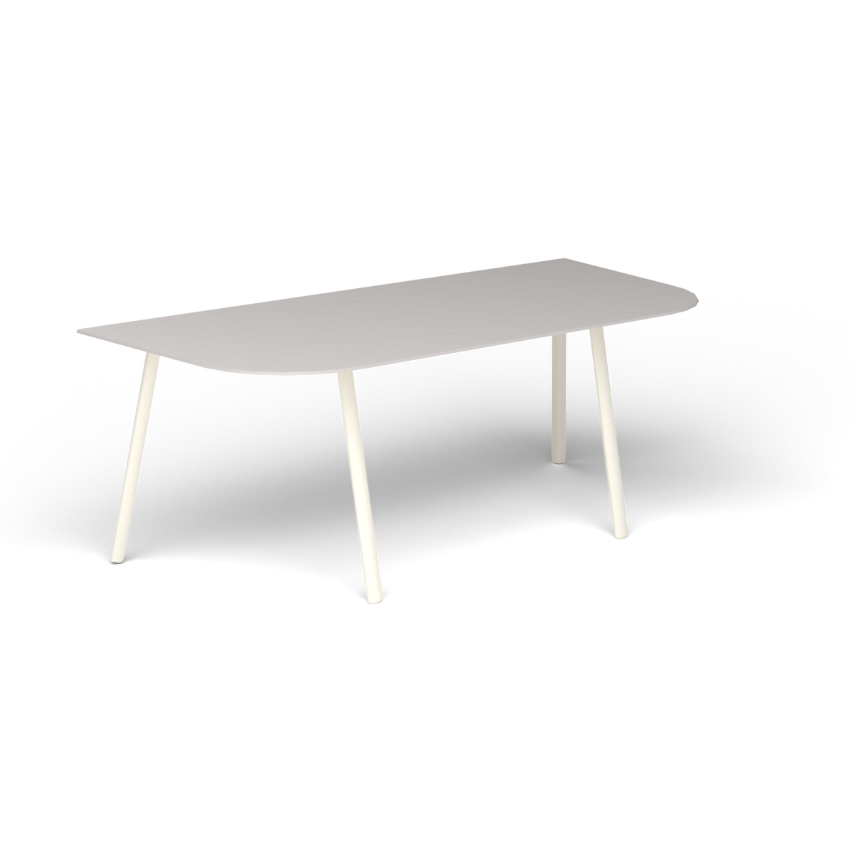 Mosaiko Salontafel, 120 × 56 × h 45 cm, Antique White, Aluminium speckled Grey