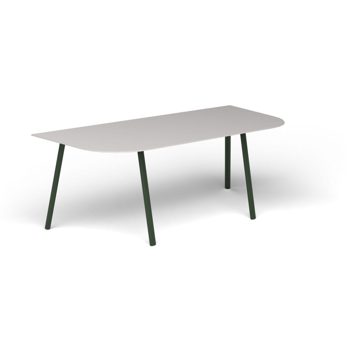 Mosaiko Salontafel, 120 × 56 × h 45 cm, Bottle Green, Aluminium speckled Grey