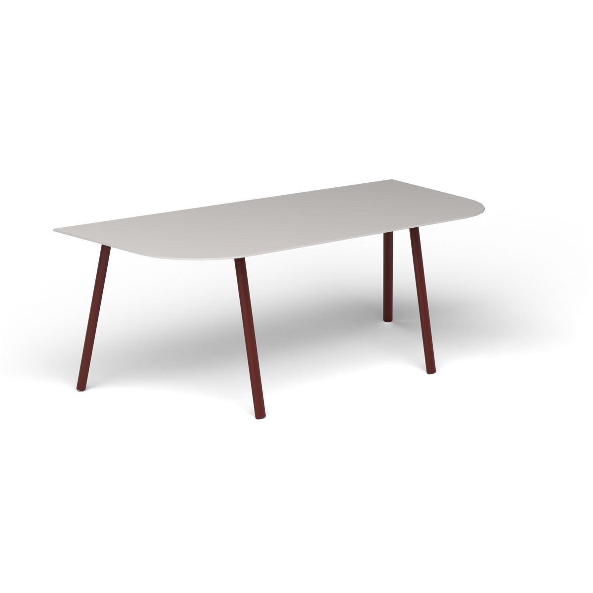 Mosaiko Salontafel, 120 × 56 × h 45 cm, Chestnut Brown, Aluminium speckled Grey