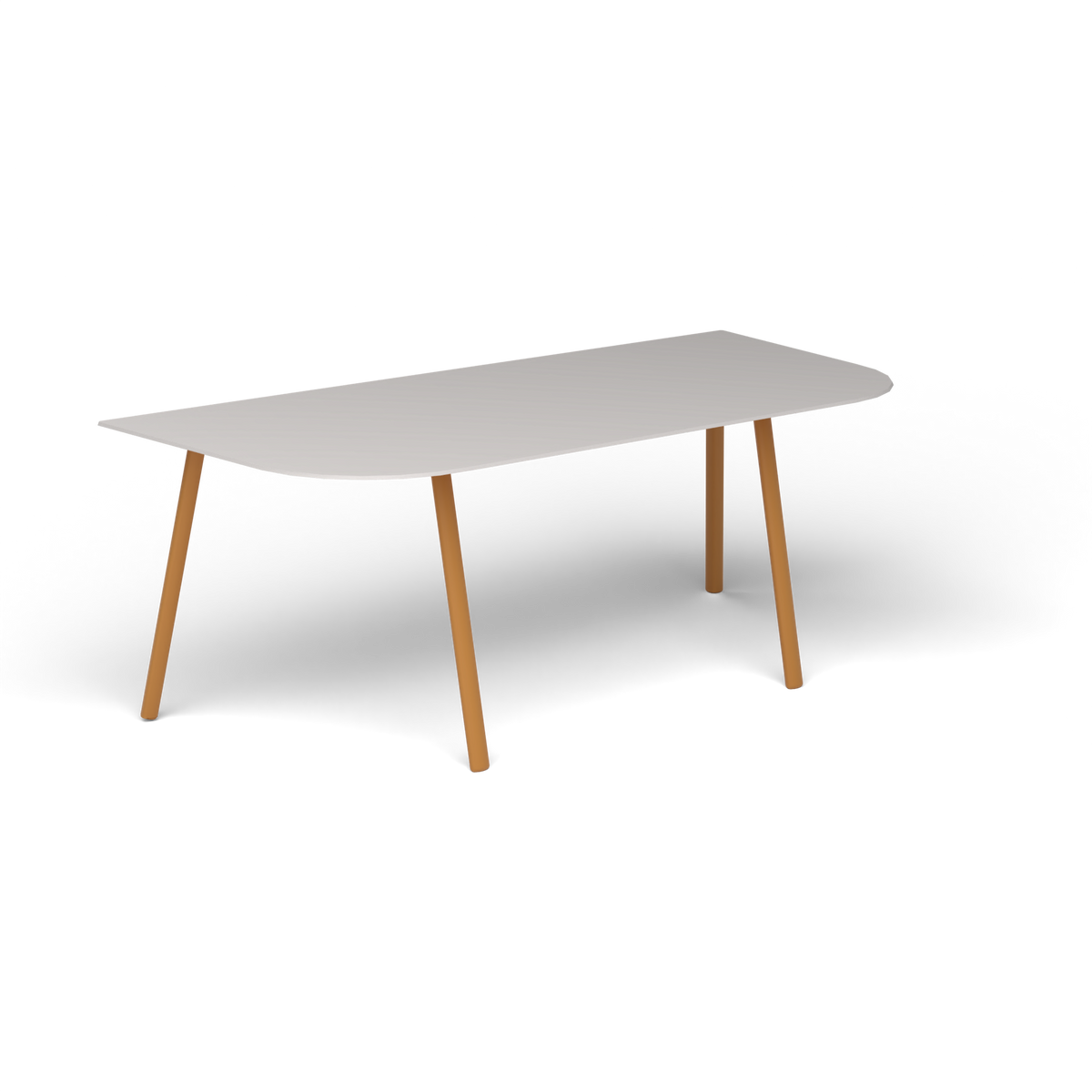 Mosaiko Salontafel, 120 × 56 × h 45 cm, Mustard Yellow, Aluminium speckled Grey