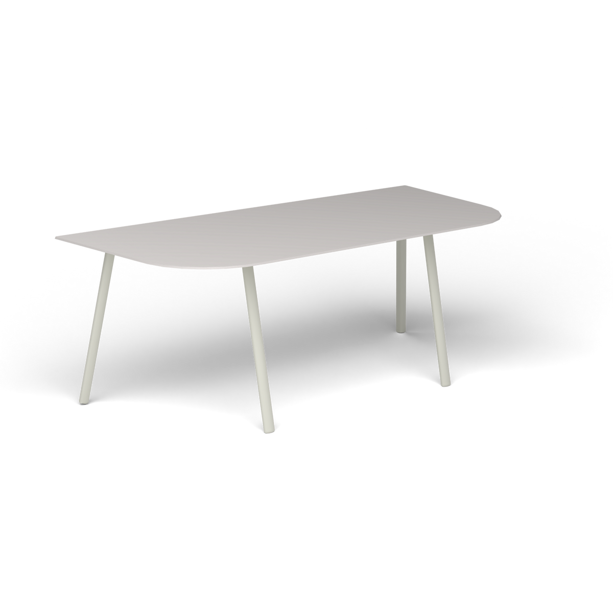 Mosaiko Salontafel, 120 × 56 × h 45 cm, Powder Grey, Aluminium speckled Grey