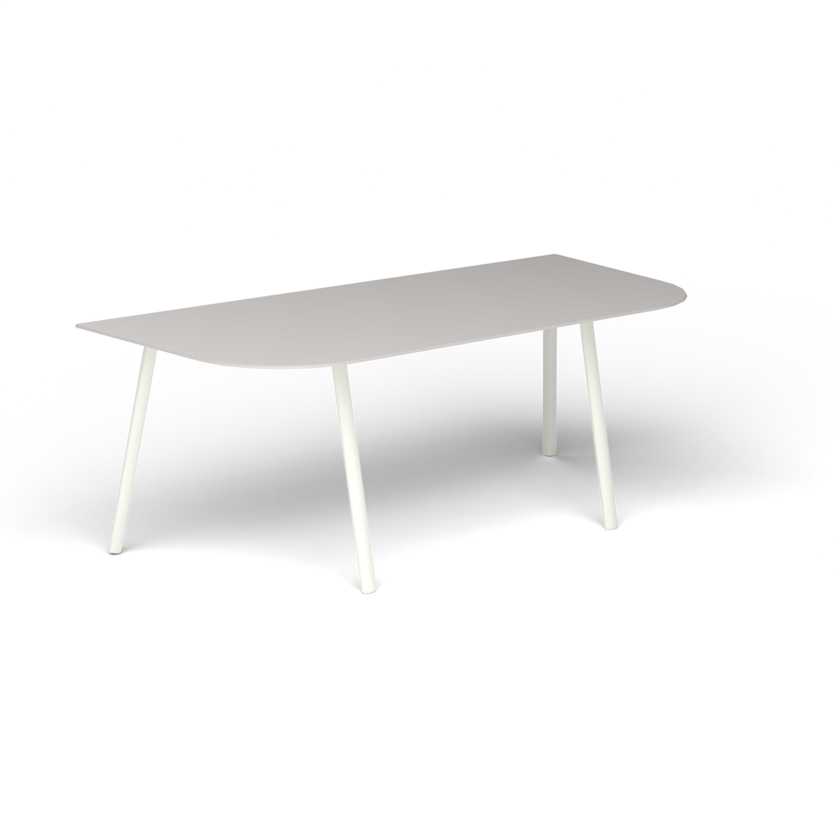 Mosaiko Salontafel, 120 × 56 × h 45 cm, White, Aluminium speckled Grey